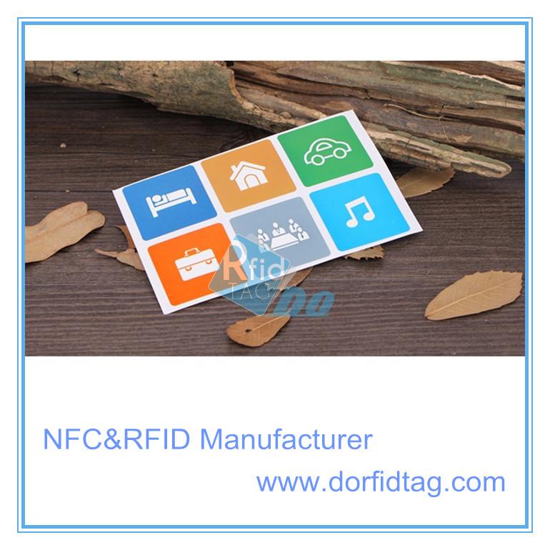 Ntag216 PET NFC smart tag with UID printing